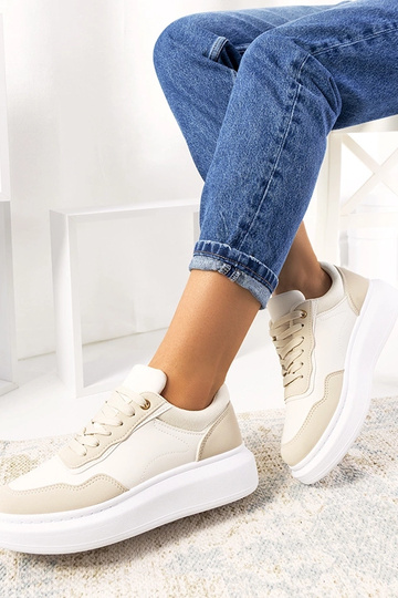 Beżowe sneakersy damskie Selma 2