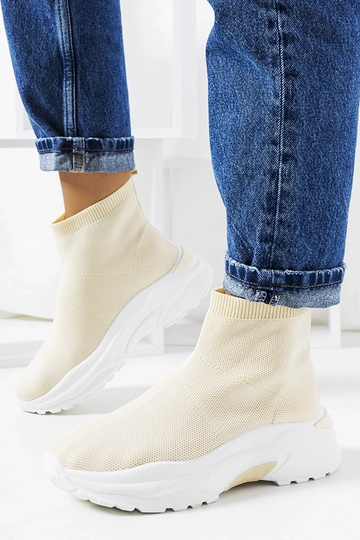 Beżowe wysokie sneakersy Melissa