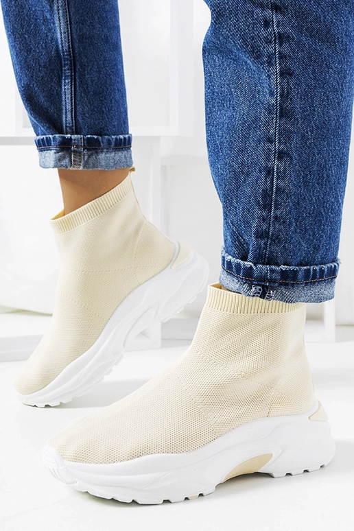 Beżowe wysokie sneakersy Melissa