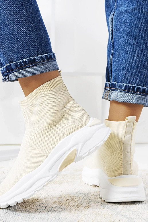 Beżowe wysokie sneakersy Melissa