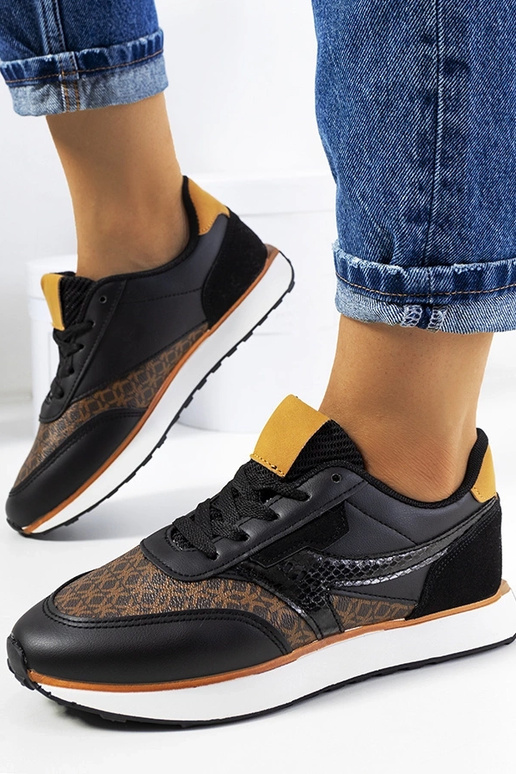 Czarne sneakersy damskie Chiara