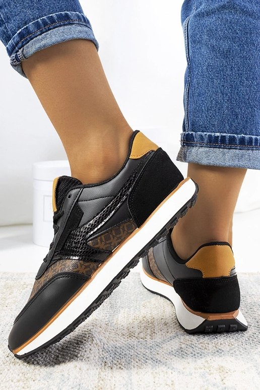 Czarne sneakersy damskie Chiara