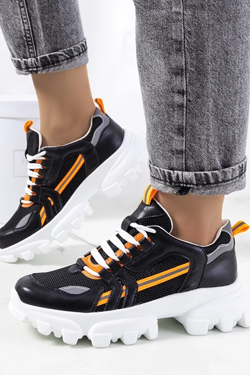 Czarne sneakersy damskie Bernier 2