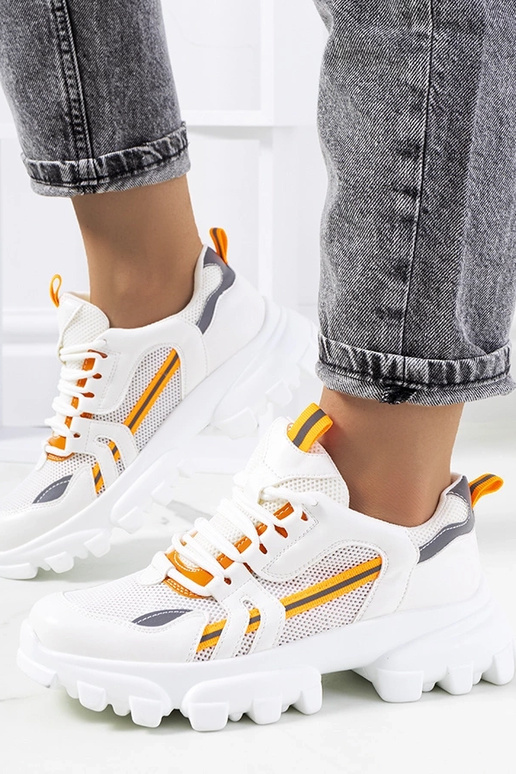 Białe sneakersy damskie Bernier