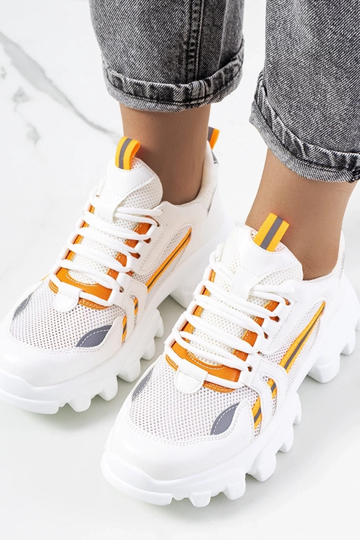 Białe sneakersy damskie Bernier