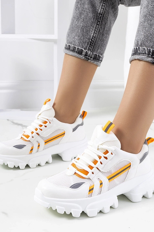 Białe sneakersy damskie Bernier