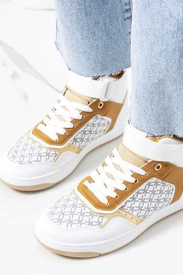 Białe sneakersy za kostkę Emmers