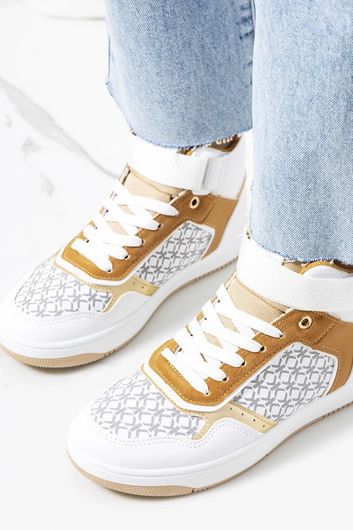 Białe sneakersy za kostkę Emmers