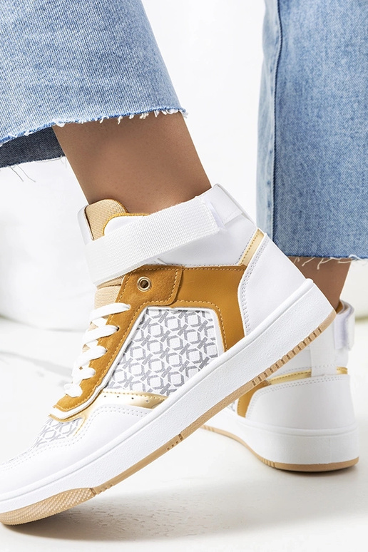 Białe sneakersy za kostkę Emmers