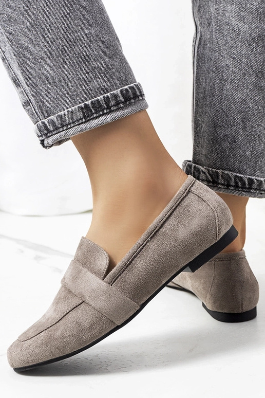Szare półbuty damskie Hanny