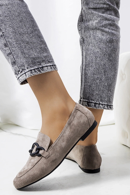 Szare półbuty skórzane Dante