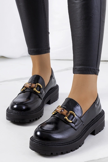 Czarne mokasyny Kemze