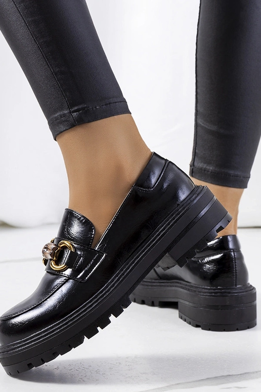 Czarne mokasyny Kemze