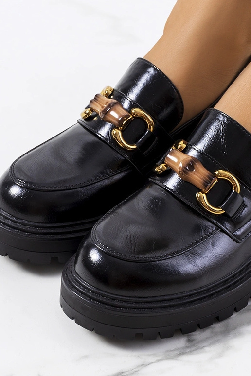 Czarne mokasyny Kemze