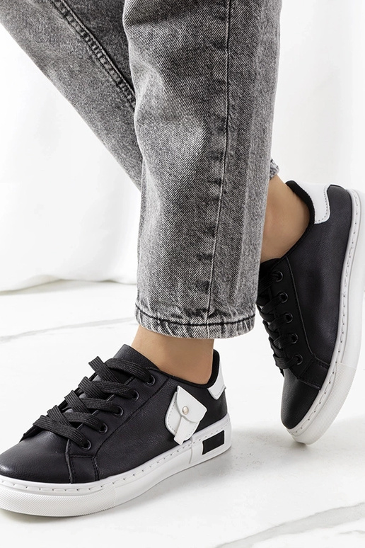 Czarne sneakersy damskie Frame