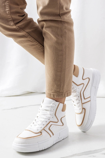 Białe sneakersy za kostkę Roseda