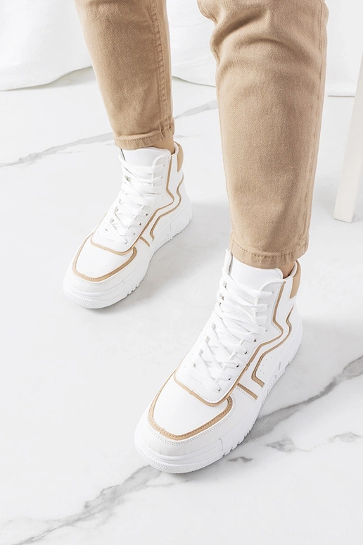 Białe sneakersy za kostkę Roseda