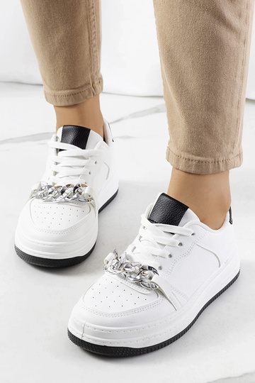 Białe sneakersy z łańcuszkiem Maring 2