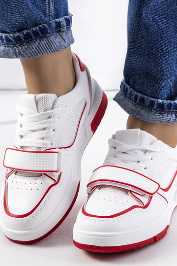 Czerwone sneakersy damskie Kadie