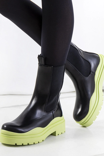Black patent leather...