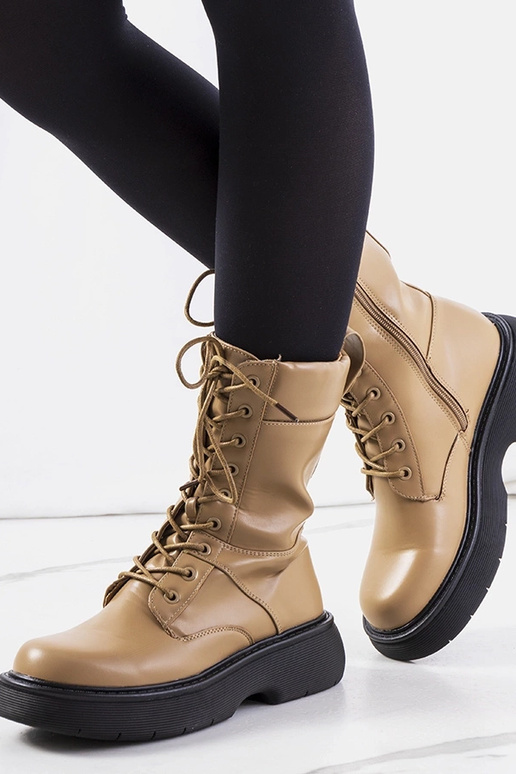 Black patent leather insulated boots...