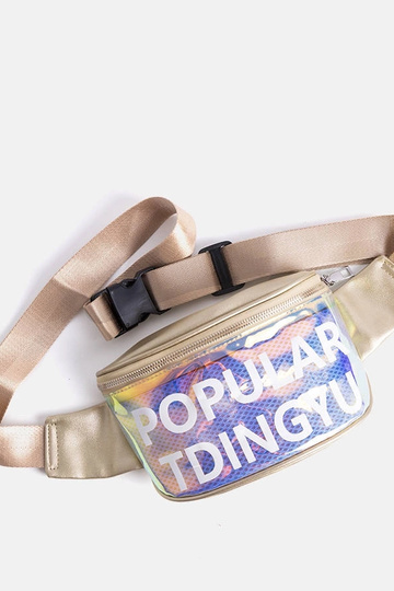 Green women's waist bag Big...