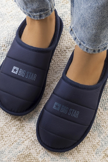 Grey slippers with fur insulated Valle