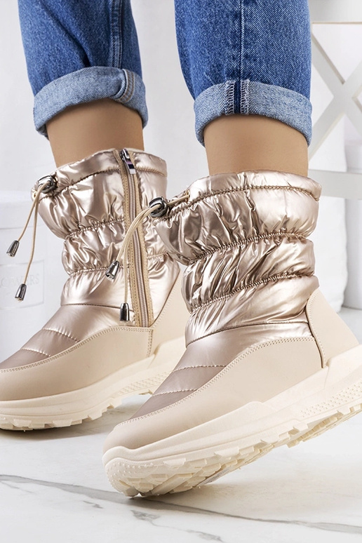 Złote śniegowce z ściągaczami Houle