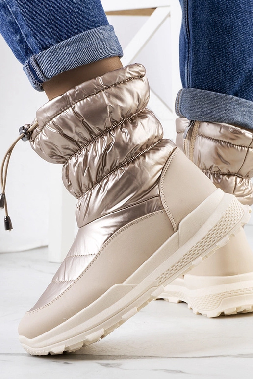 Złote śniegowce z ściągaczami Houle