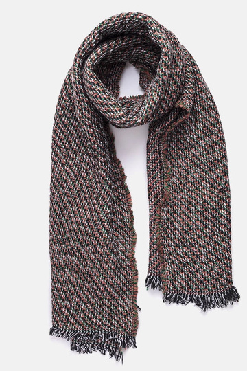 Grey cotton scarf Haddad