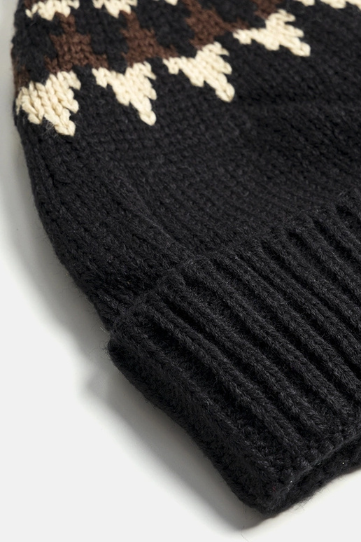 Women's maroon beanie with pompom Maysan