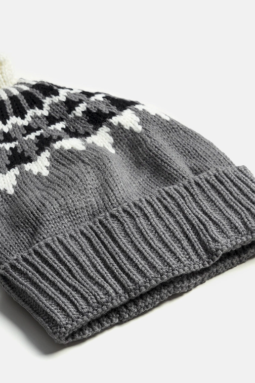 Women's maroon beanie with pompom Maysan