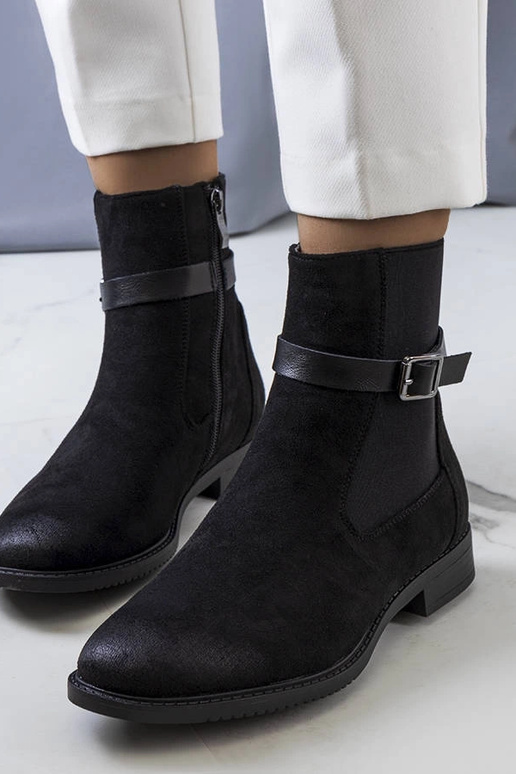 Czarne botki ocieplane Tasso