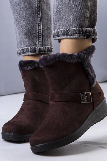 Black wedge heeled boots...