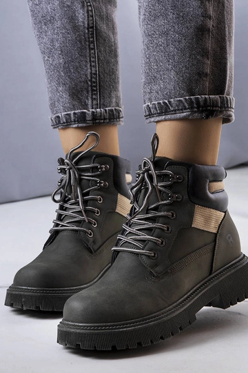 Beige insulated boots with... 2