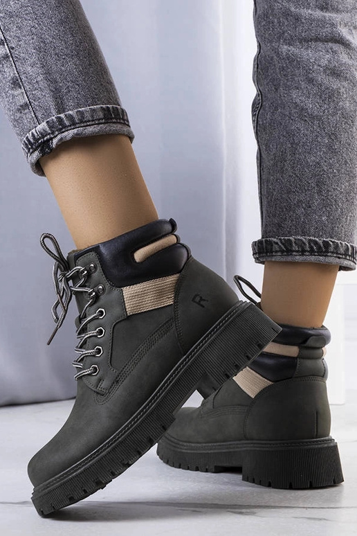 Zielone ocieplane traperki Nadel