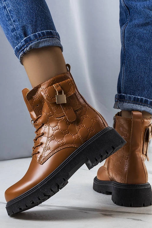 Black patent leather strada boots