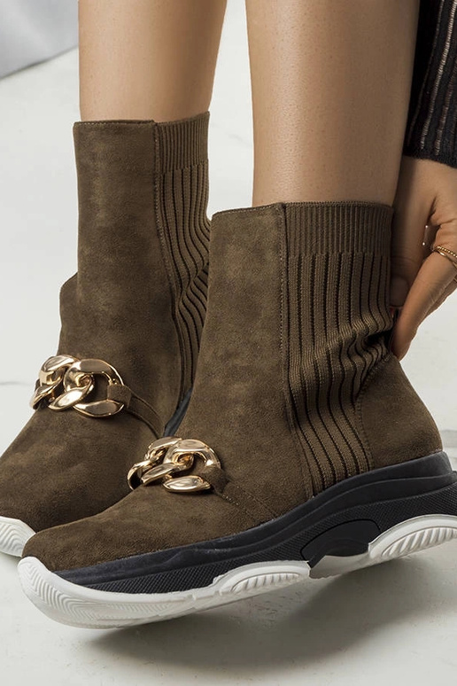 Black wedge heeled boots Etylioo