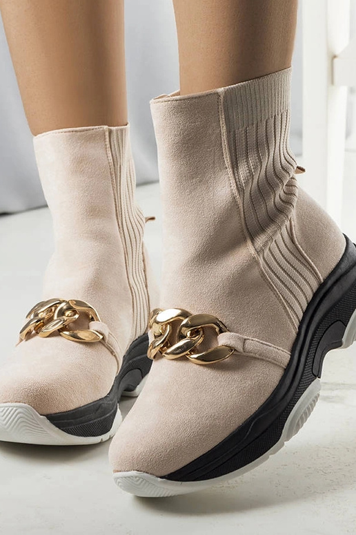 Black wedge heeled boots Etylioo