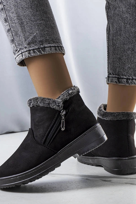 Grey snow boots with fur Madrigal