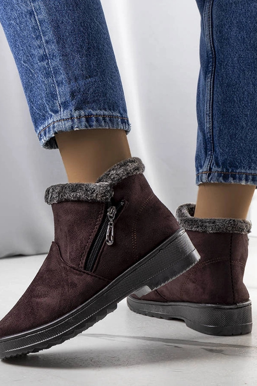 Grey snow boots with fur Madrigal