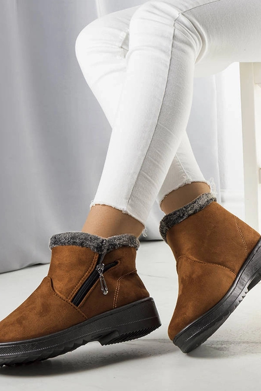 Grey snow boots with fur Madrigal