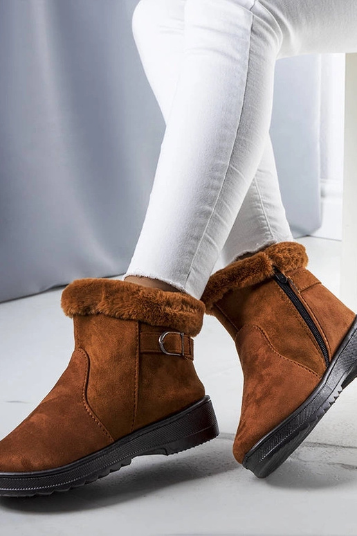 Grey snow boots with fur Madrigal