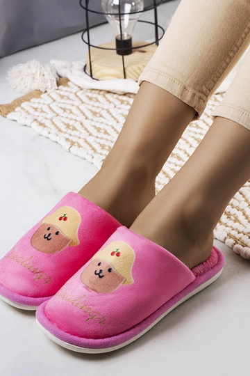 Black slippers with fur insulated Valle 2