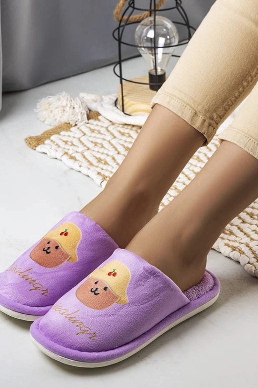 Black slippers with fur insulated Valle