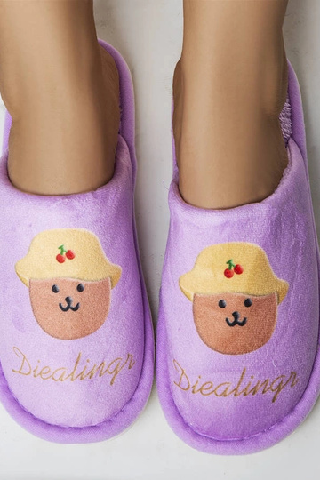 Fioletowe miękkie kapcie... 2