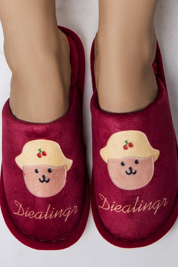 Black slippers with fur... 2