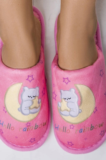 Black slippers with fur insulated Valle 2