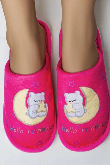 Black slippers with fur insulated Valle 2
