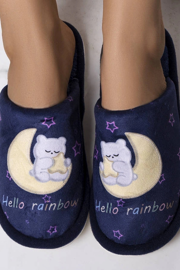Black slippers with fur... 2